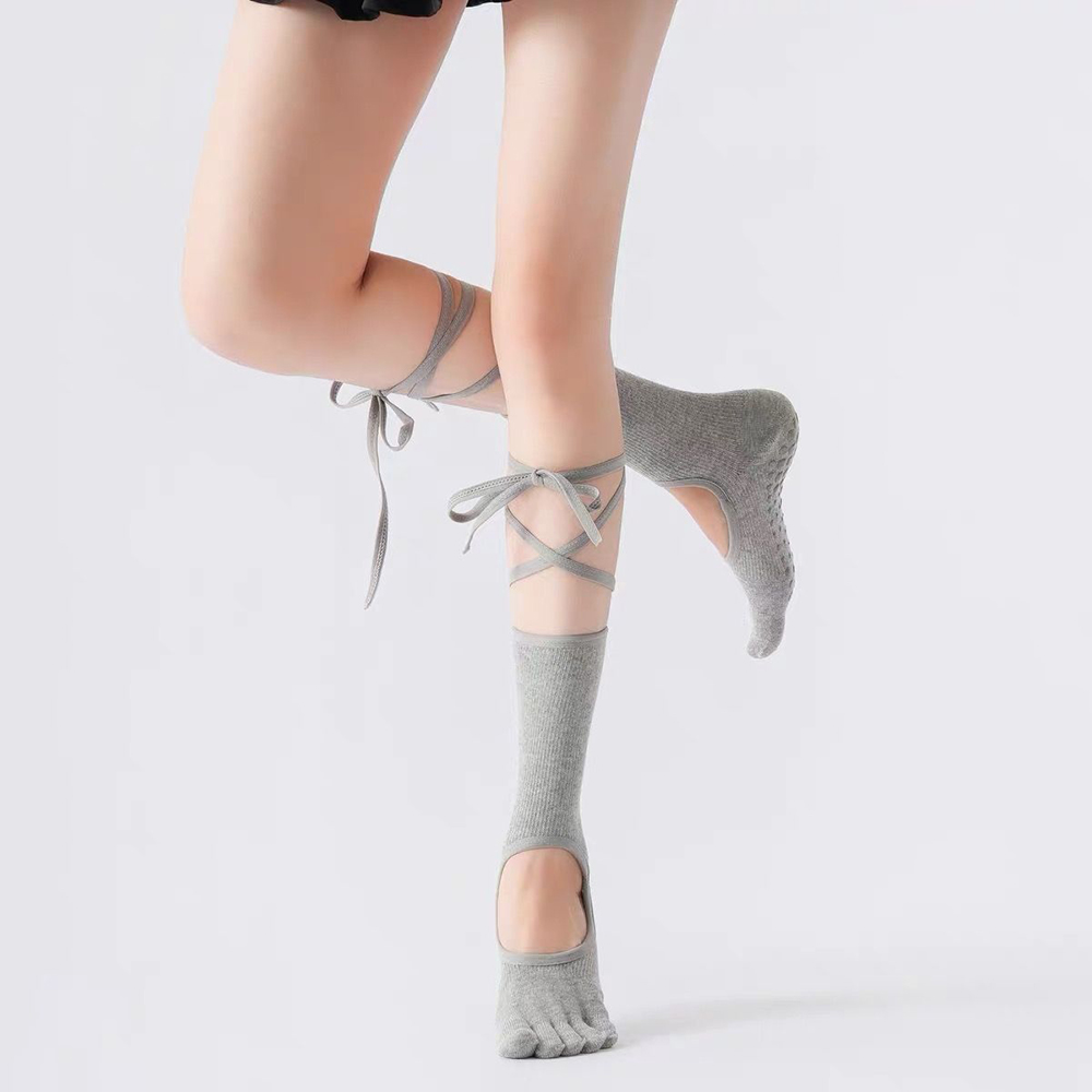 Lace-up Ballet Yoga Socks Wome - Pilates & Yoga Vida 评论和价格